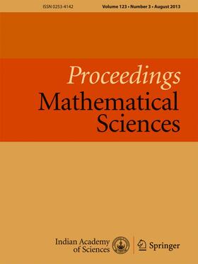 Published by the Indian Academy of Sciences - Editor-in-Chief: Parameswaran Sankaran |  Proceedings - Mathematical Sciences | Zeitschrift |  Sack Fachmedien