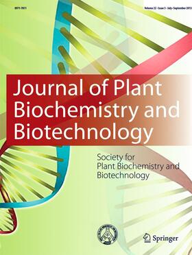 Chief Editor: T. R. Sharma |  Journal of Plant Biochemistry and Biotechnology | Zeitschrift |  Sack Fachmedien