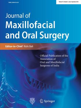 Editor-in-Chief: Rishi Bali |  Journal of Maxillofacial and Oral Surgery | Zeitschrift |  Sack Fachmedien