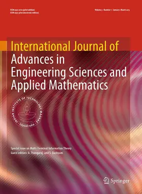 Editor-in-Chief: Harishankar Ramachandran |  International Journal of Advances in Engineering Sciences and Applied Mathematics | Zeitschrift |  Sack Fachmedien