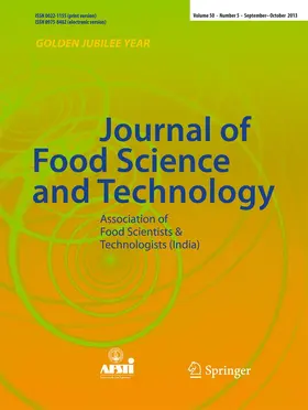 Editor-in-Chief: Narpinder Singh |  Journal of Food Science and Technology | Zeitschrift |  Sack Fachmedien