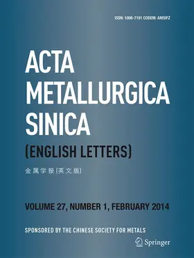  Acta Metallurgica Sinica (English Letters) | Zeitschrift |  Sack Fachmedien