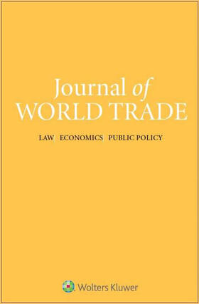  Journal of World Trade | Zeitschrift |  Sack Fachmedien