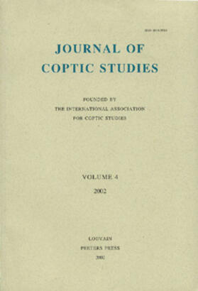 Journal of Coptic Studies | Peeters | Zeitschrift | sack.de