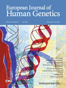 Editor-in-Chief: Gert-Jan van Ommen |  European Journal of Human Genetics | Zeitschrift |  Sack Fachmedien