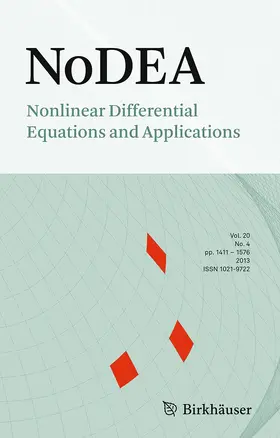  Nonlinear Differential Equations and Applications NoDEA | Zeitschrift |  Sack Fachmedien