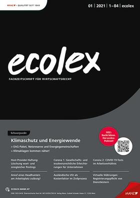  ecolex | Zeitschrift |  Sack Fachmedien