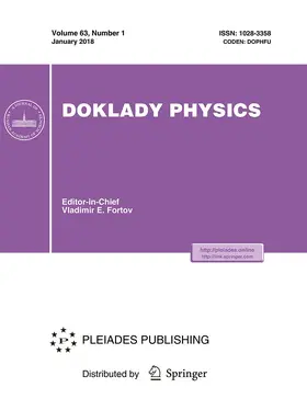  Doklady Physics | Zeitschrift |  Sack Fachmedien