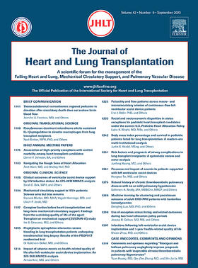  The Journal of Heart and Lung Transplantation | Zeitschrift |  Sack Fachmedien