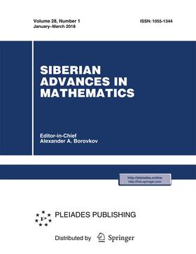  Siberian Advances in Mathematics | Zeitschrift |  Sack Fachmedien