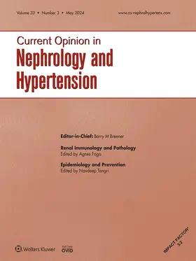  Current Opinion in Nephrology & Hypertension | Zeitschrift |  Sack Fachmedien