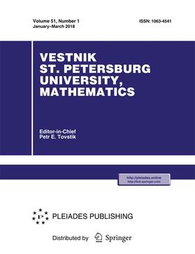  Vestnik St. Petersburg University, Mathematics | Zeitschrift |  Sack Fachmedien
