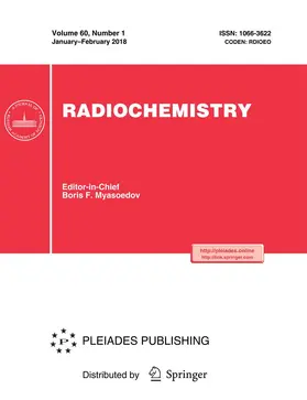  Radiochemistry | Zeitschrift |  Sack Fachmedien