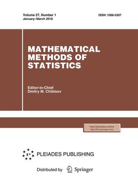  Mathematical Methods of Statistics | Zeitschrift |  Sack Fachmedien
