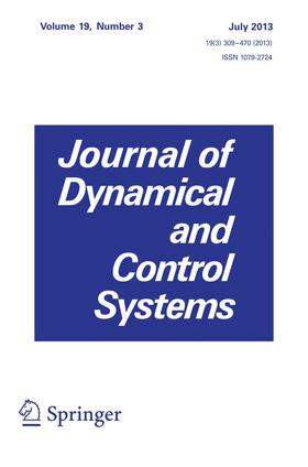 Editors-in-Chief: A.A. Agrachev / R.V. Gamkrelidze |  Journal of Dynamical and Control Systems | Zeitschrift |  Sack Fachmedien