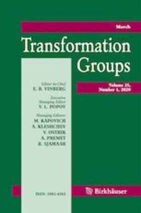 Editor-in-Chief: Ernest B. Vinberg |  Transformation Groups | Zeitschrift |  Sack Fachmedien