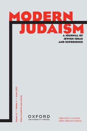  Modern Judaism - A Journal of Jewish Ideas and Experience | Zeitschrift |  Sack Fachmedien