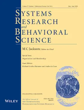  Systems Research and Behavioral Science | Zeitschrift |  Sack Fachmedien