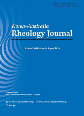 Korea-Australia Rheology Journal | Zeitschrift |  Sack Fachmedien
