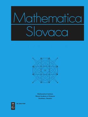  Mathematica Slovaca | Zeitschrift |  Sack Fachmedien