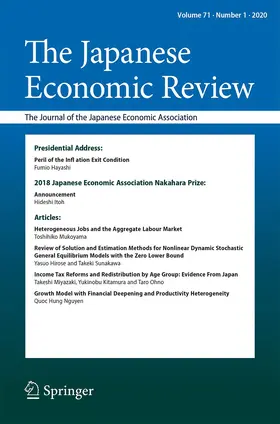  The Japanese Economic Review | Zeitschrift |  Sack Fachmedien