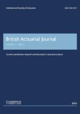 British Actuarial Journal | Cambridge University Press | Zeitschrift | sack.de