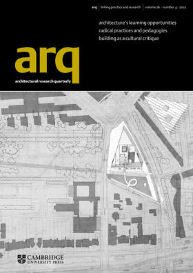 arq: Architectural Research Quarterly | Cambridge University Press | Zeitschrift | sack.de