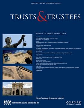 Trusts & Trustees | Oxford University Press | Zeitschrift | sack.de