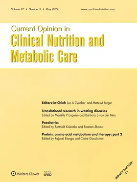  Current Opinion in Clinical Nutrition & Metabolic Care | Zeitschrift |  Sack Fachmedien