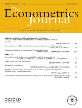 The Econometrics Journal | Oxford University Press | Zeitschrift | sack.de