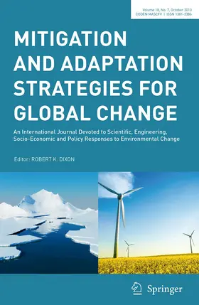 Editor-in-Chief: Robert K. Dixon |  Mitigation and Adaptation Strategies for Global Change | Zeitschrift |  Sack Fachmedien