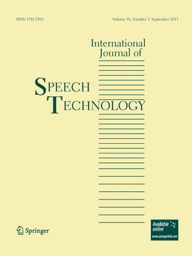  International Journal of Speech Technology | Zeitschrift |  Sack Fachmedien