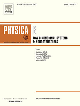  Physica E: Low-dimensional Systems and Nanostructures | Zeitschrift |  Sack Fachmedien