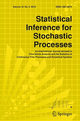  Statistical Inference for Stochastic Processes | Zeitschrift |  Sack Fachmedien