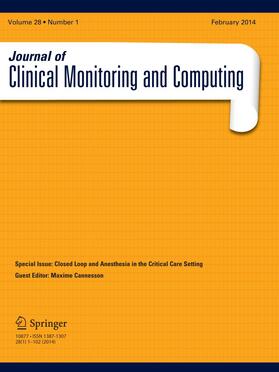 Editor-in-Chief: Stephen E. Rees |  Journal of Clinical Monitoring and Computing | Zeitschrift |  Sack Fachmedien