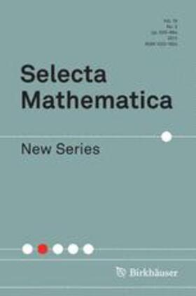 Editors-in-Chief: P. Etingof / D. Kazhdan / J.P. Solomon |  Selecta Mathematica | Zeitschrift |  Sack Fachmedien