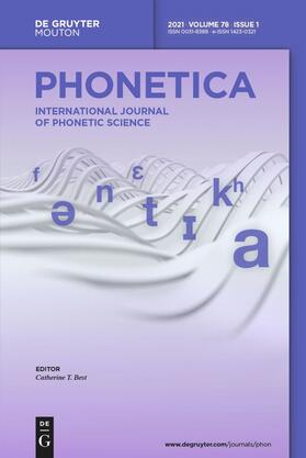  Phonetica | Zeitschrift |  Sack Fachmedien