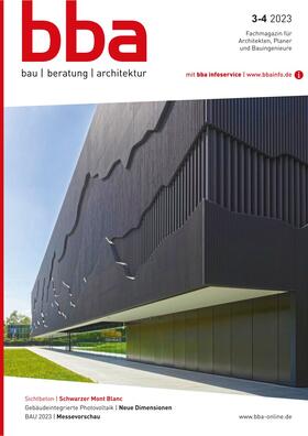  bba bau beratung architektur | Zeitschrift |  Sack Fachmedien