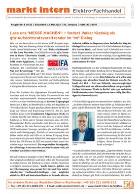 markt intern Elektro-Fachhandel | markt intern Verlag | Zeitschrift | sack.de