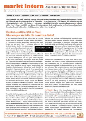  markt intern Augenoptik/Optometrie | Zeitschrift |  Sack Fachmedien
