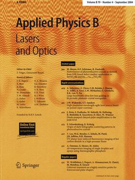  Applied Physics B | Zeitschrift |  Sack Fachmedien