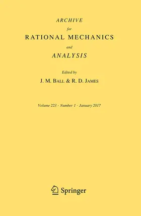 Editors: J. Ball / R.D. James |  Archive for Rational Mechanics and Analysis | Zeitschrift |  Sack Fachmedien