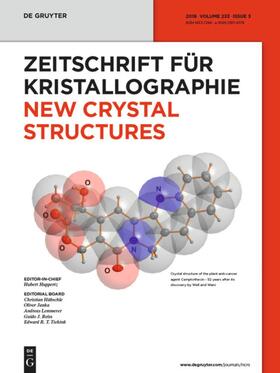  Zeitschrift für Kristallographie - New Crystal Structures | Zeitschrift |  Sack Fachmedien