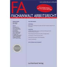 Fachanwalt Arbeitsrecht (FA) | Luchterhand Verlag | Zeitschrift | sack.de