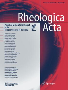 Editors: L.M. Walker / J. Vermant |  Rheologica Acta | Zeitschrift |  Sack Fachmedien
