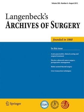 Editor-in-Chief: Markus W. Büchler |  Langenbeck's Archives of Surgery | Zeitschrift |  Sack Fachmedien