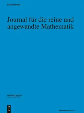  Journal für die reine und angewandte Mathematik | Zeitschrift |  Sack Fachmedien