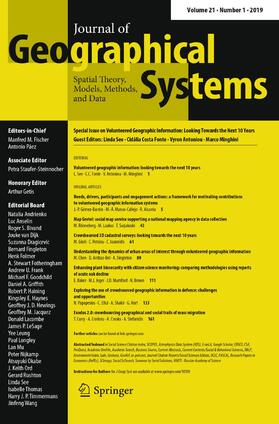  Journal of Geographical Systems | Zeitschrift |  Sack Fachmedien