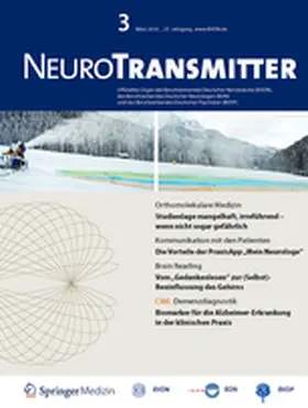 Editor: Gunter Freese Schriftleitung: Gunther Carl |  NeuroTransmitter | Zeitschrift |  Sack Fachmedien