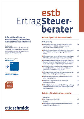  Ertrag-Steuerberater - EStB | Zeitschrift |  Sack Fachmedien